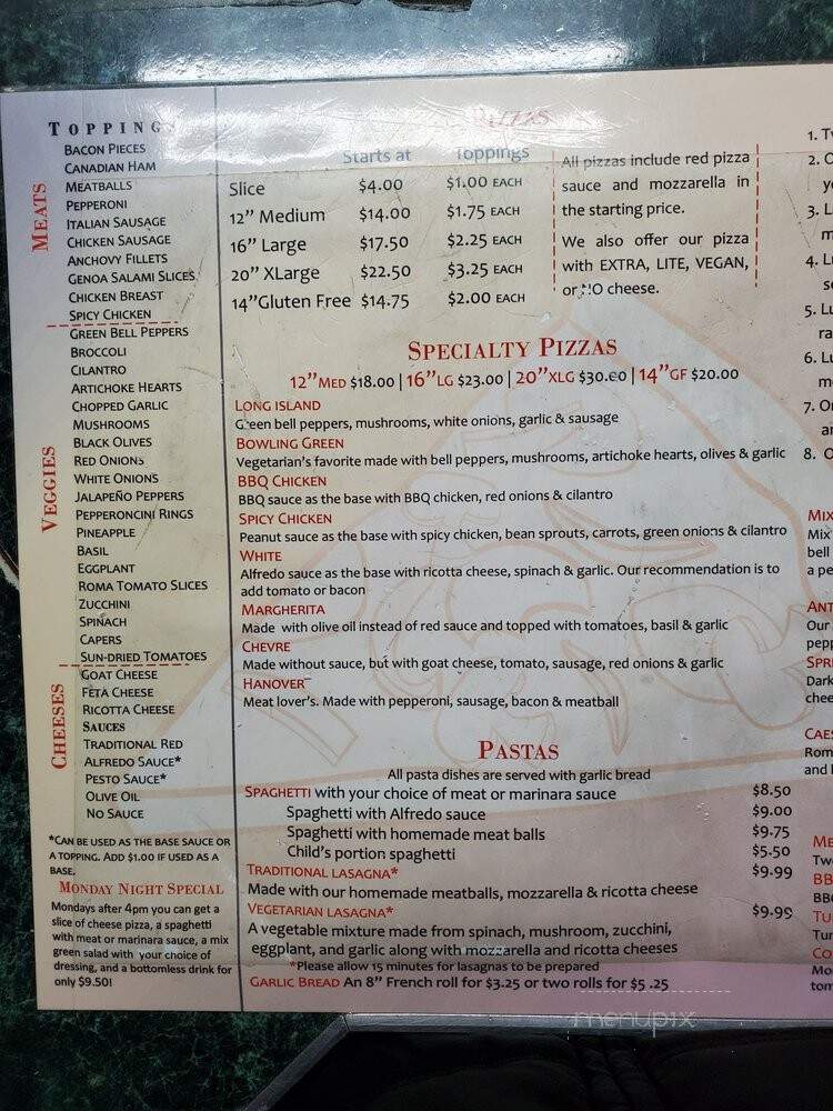 Pizza Bakery - Newport Beach, CA menu_pic