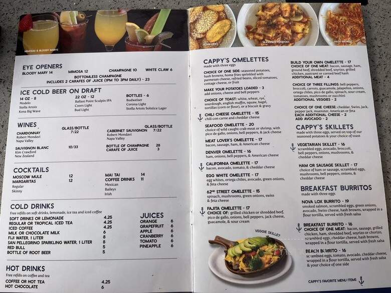 Cappy's Cafe - Newport Beach, CA menu_pic