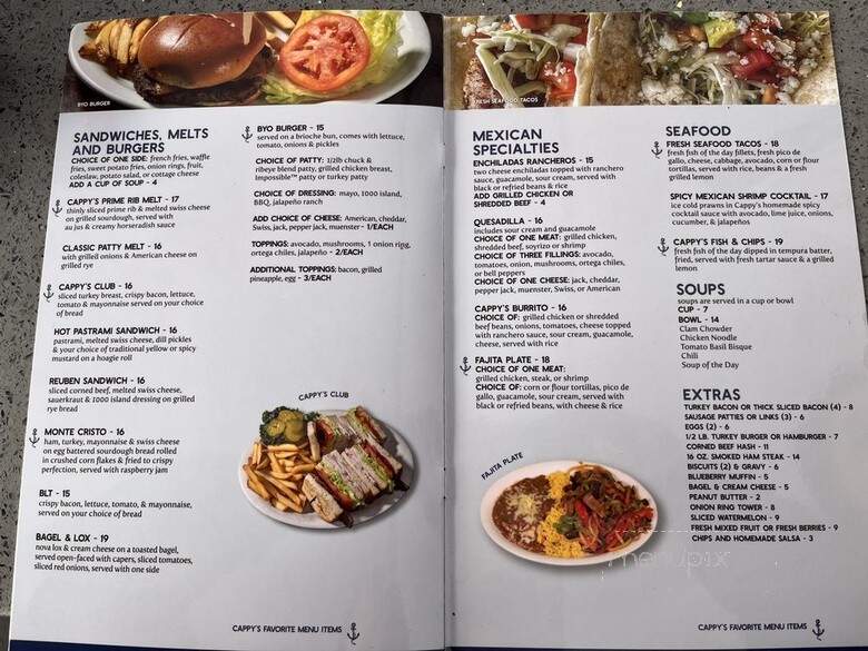 Cappy's Cafe - Newport Beach, CA menu_pic