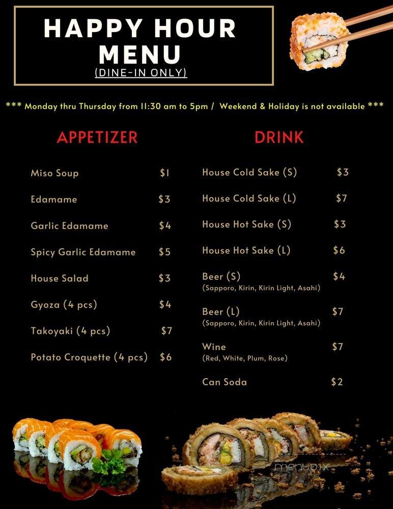 Sushi Wave - Costa Mesa, CA menu_pic