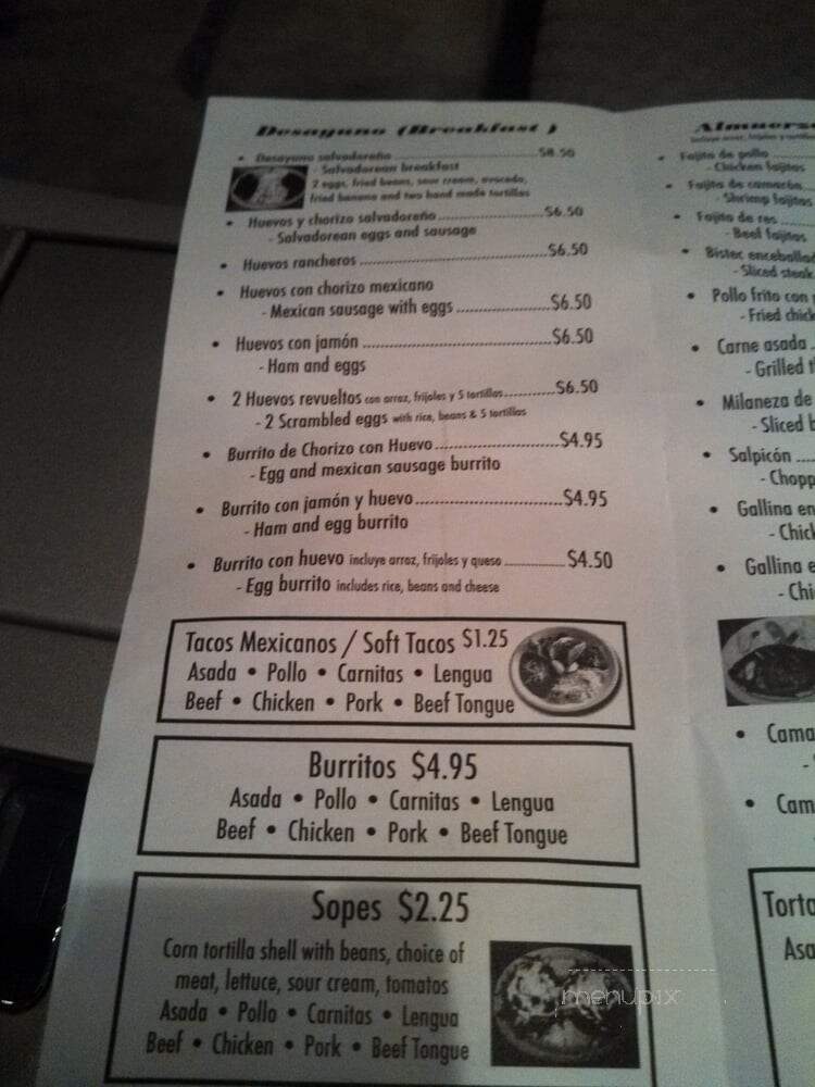Lupita's Restaurant - Costa Mesa, CA menu_pic
