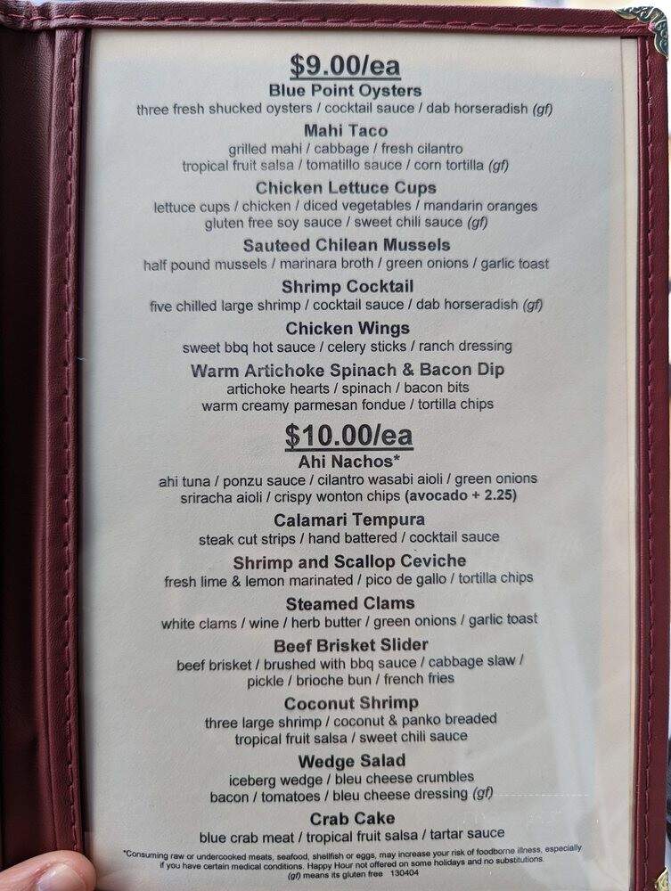 Newport Landing Restaurant - Newport Beach, CA menu_pic