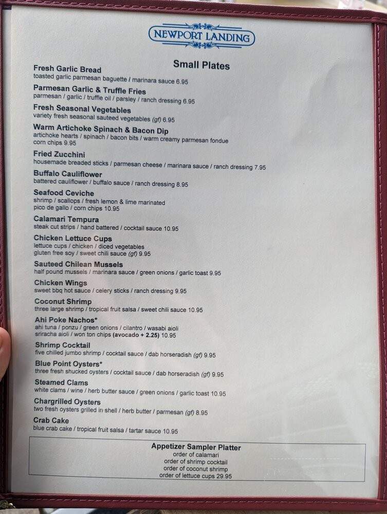 Newport Landing Restaurant - Newport Beach, CA menu_pic