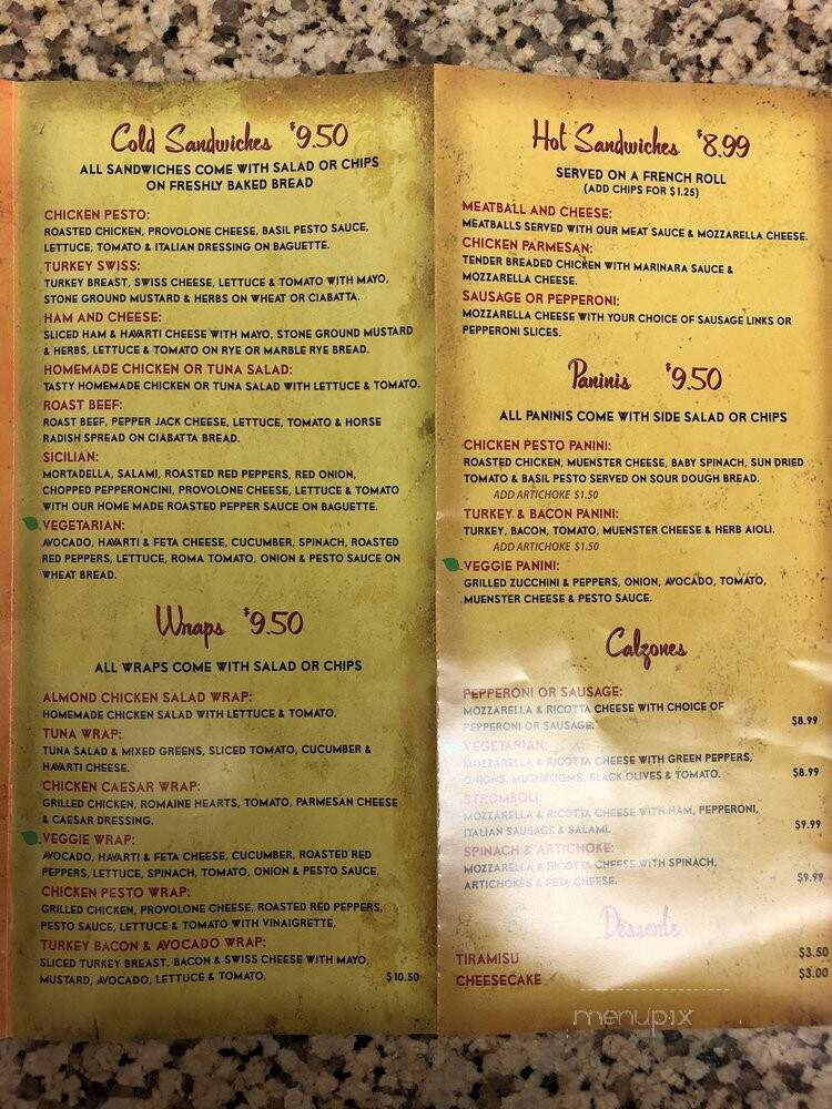 Main Street Pizza & Cafe - Irvine, CA menu_pic