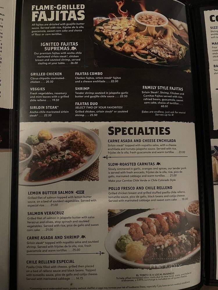 El Torito Mexican Grill - Irvine, CA menu_pic