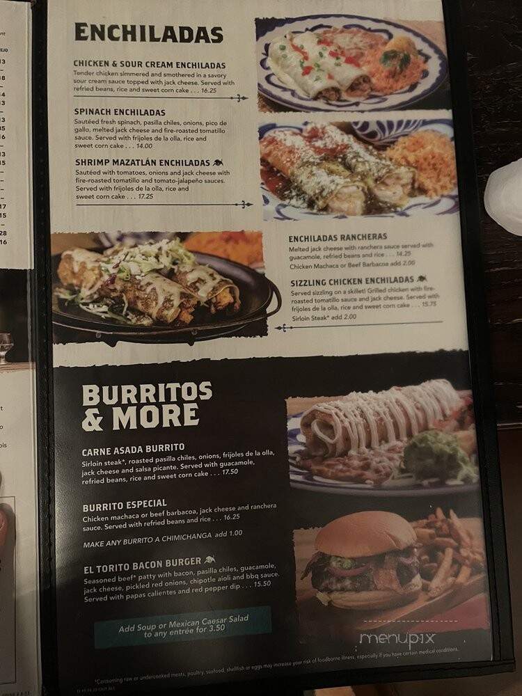 El Torito Mexican Grill - Irvine, CA menu_pic