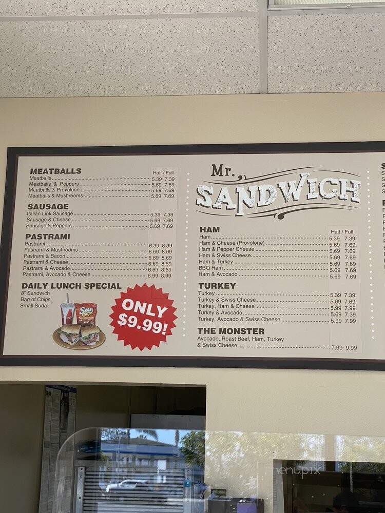 Mr Sandwich - Irvine, CA menu_pic