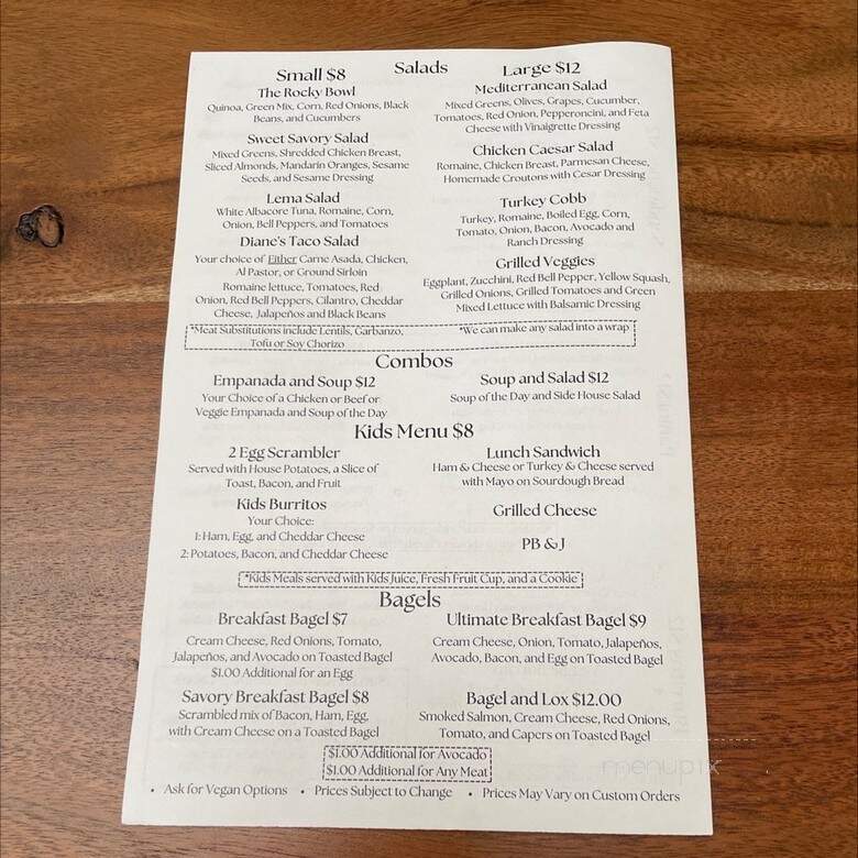 Sweet Savory - San Dimas, CA menu_pic