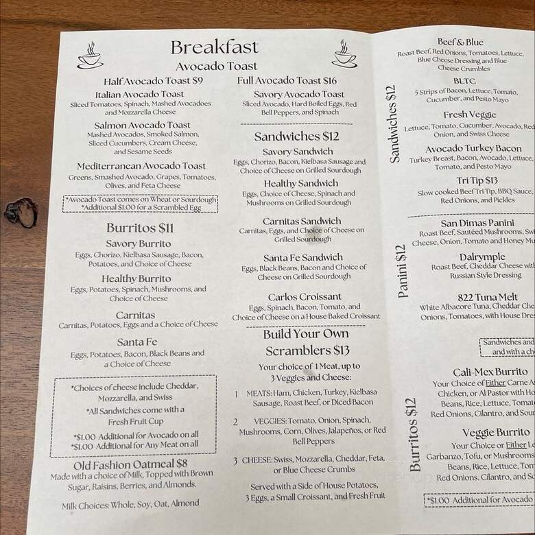 Sweet Savory - San Dimas, CA menu_pic