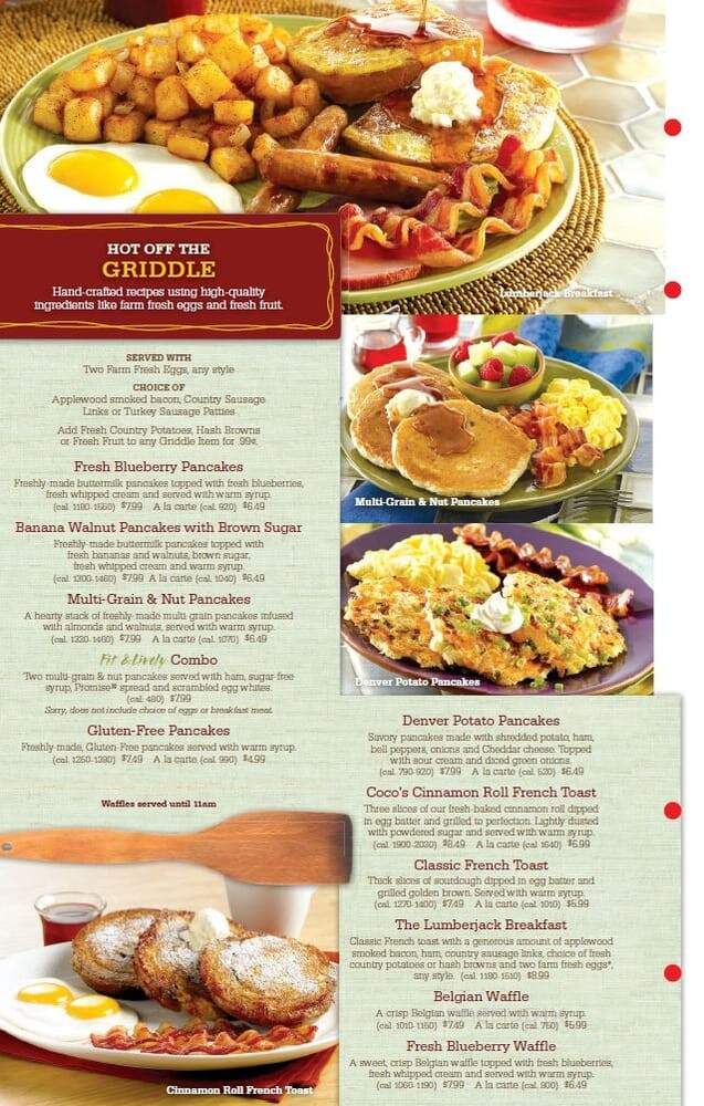 Coco's Bakery Restaurant - Glendora, CA menu_pic