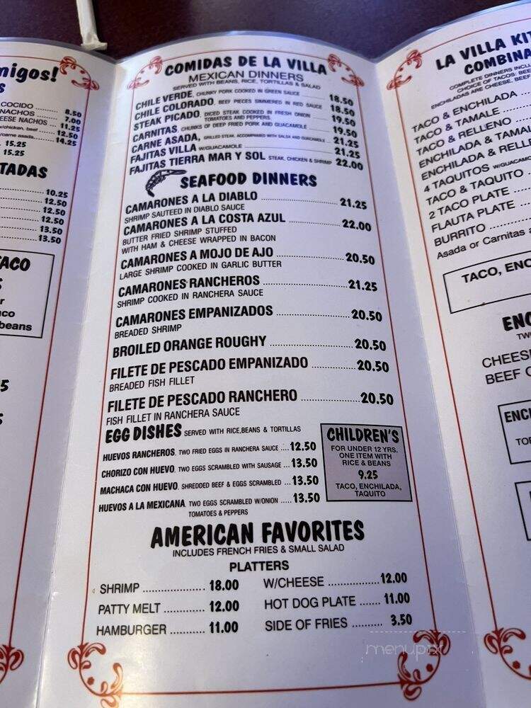 La Villa Kitchen - San Dimas, CA menu_pic