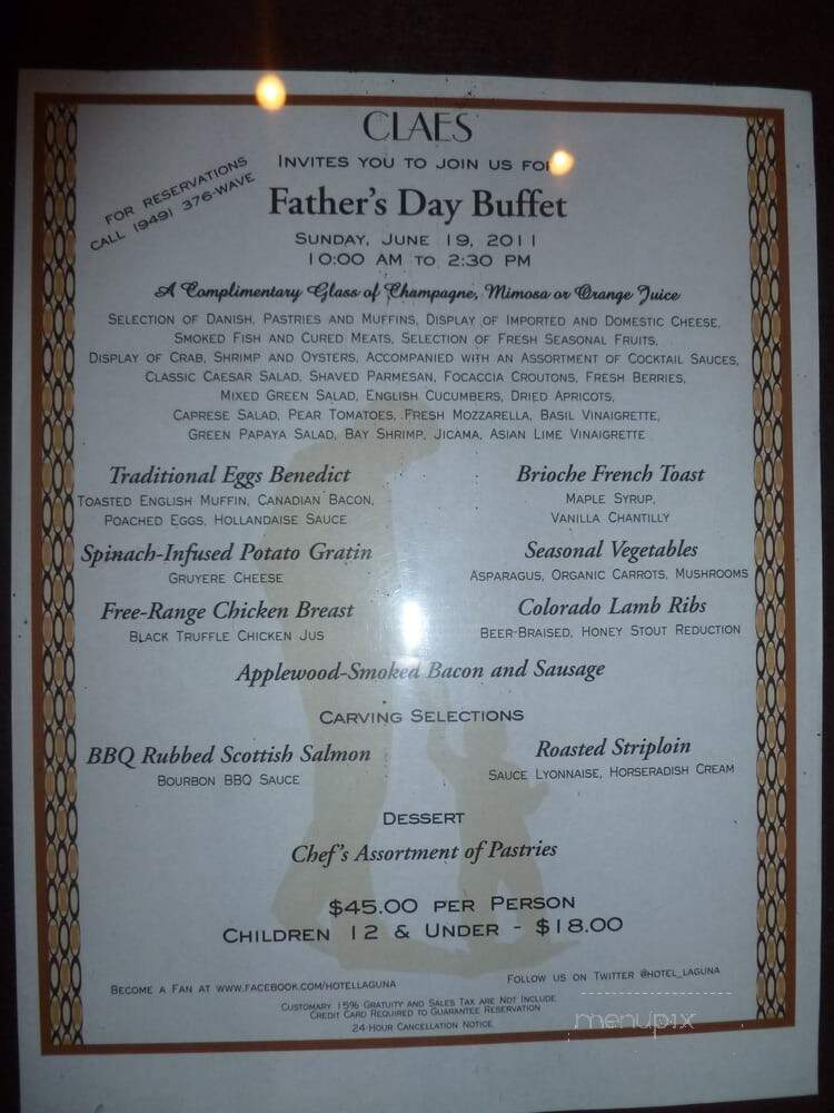 Clae's Seafood Etc - Laguna Beach, CA menu_pic