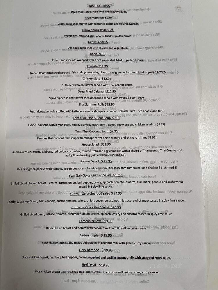 Thai Brothers - Laguna Beach, CA menu_pic