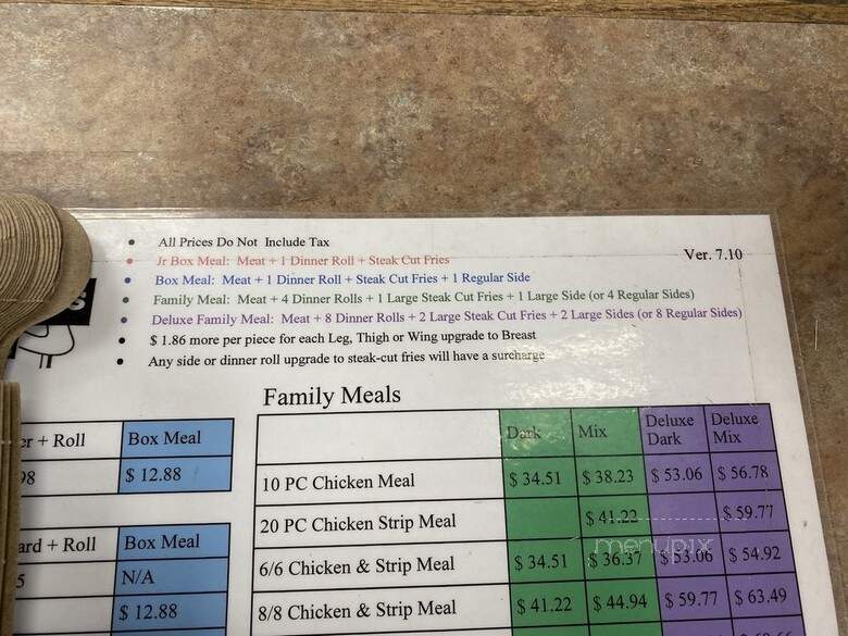 Donahoo's Golden Chicken - Pomona, CA menu_pic