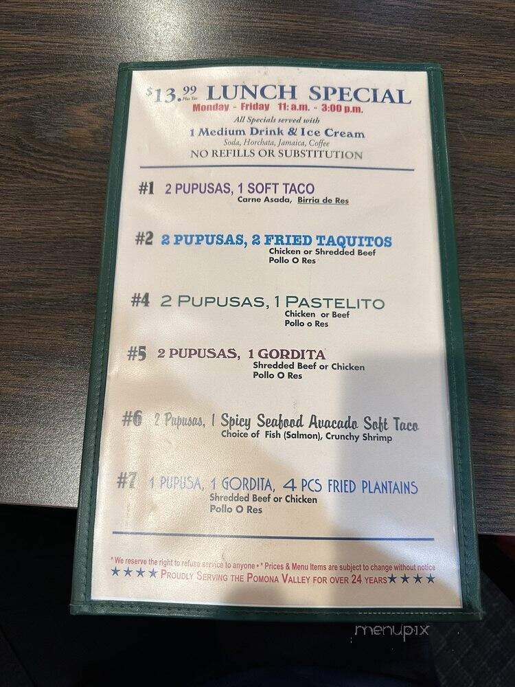 Guasalmex Restaurant - Pomona, CA menu_pic