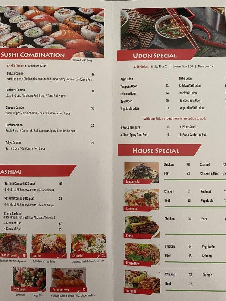 Maizurau Japanese Restaurant - Irvine, CA menu_pic