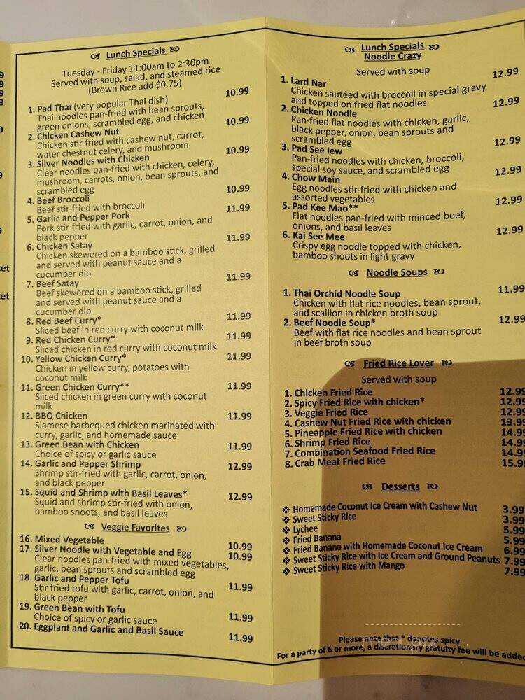 Thai Orchid Garden - Pomona, CA menu_pic