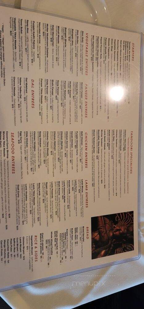 Natraj Cuisine Of India Restaurant - Laguna Hills, CA menu_pic