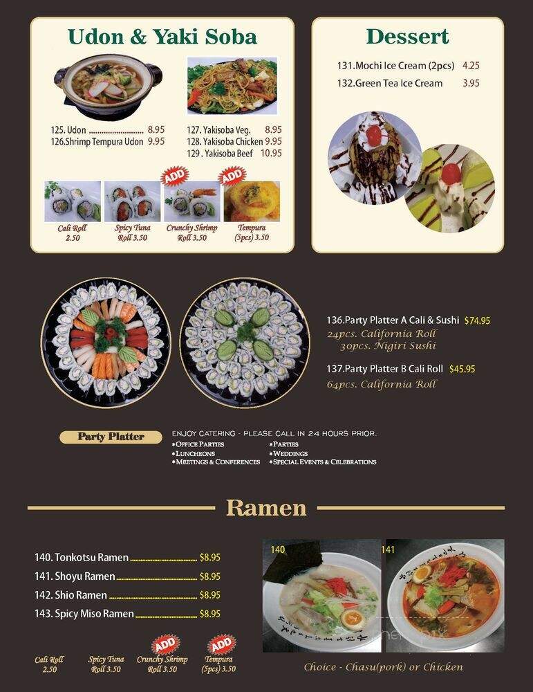 You & I Sushi - Laguna Hills, CA menu_pic