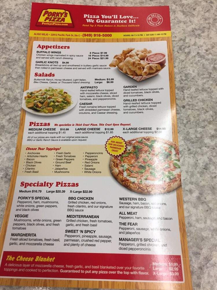 Porky's Pizza - Aliso Viejo, CA