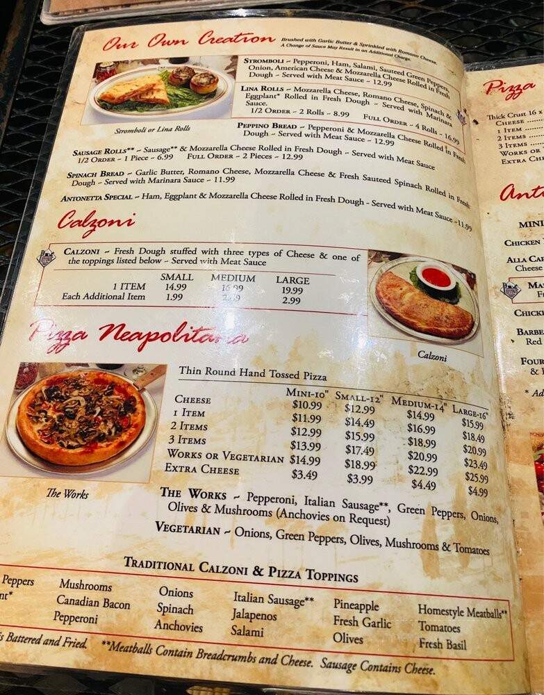 Peppino's Italian Restaurants - Aliso Viejo, CA menu_pic