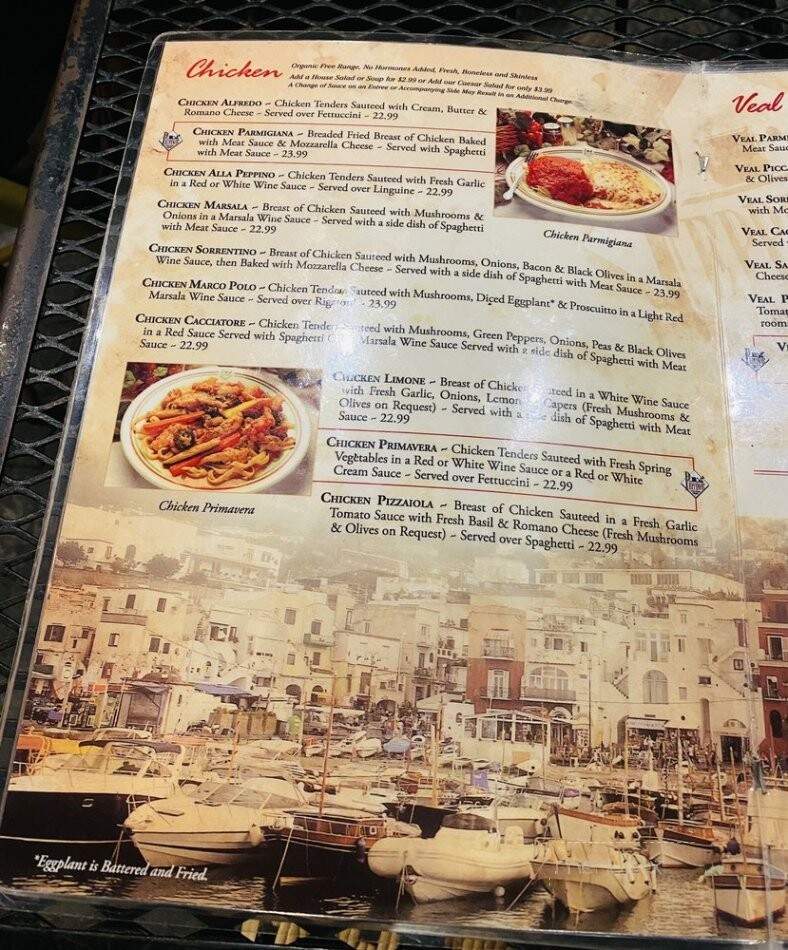 Peppino's Italian Restaurants - Aliso Viejo, CA menu_pic