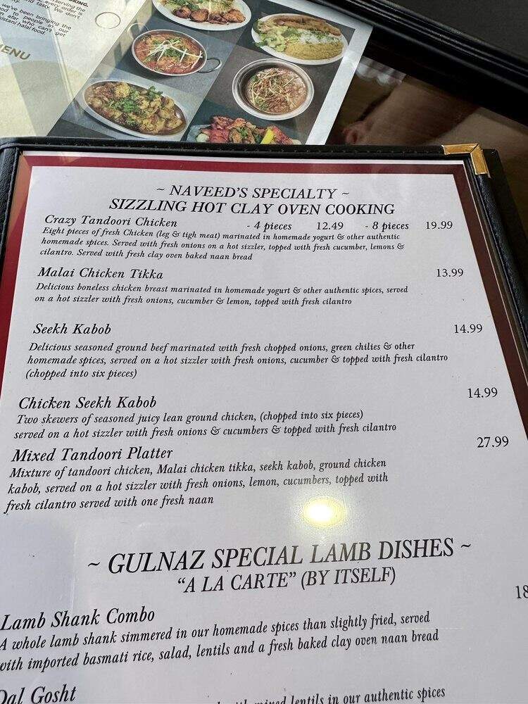 Gul Naz Cuisine Of Pakistan - Colton, CA menu_pic