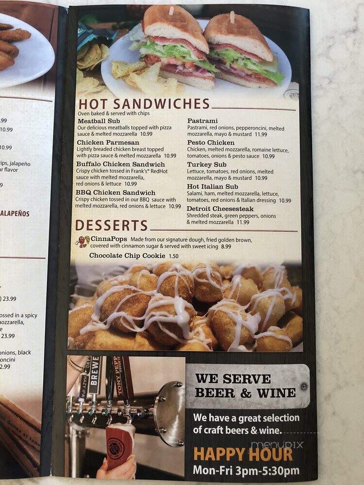 Tony Pepperoni Pizzeria - Laguna Niguel, CA menu_pic