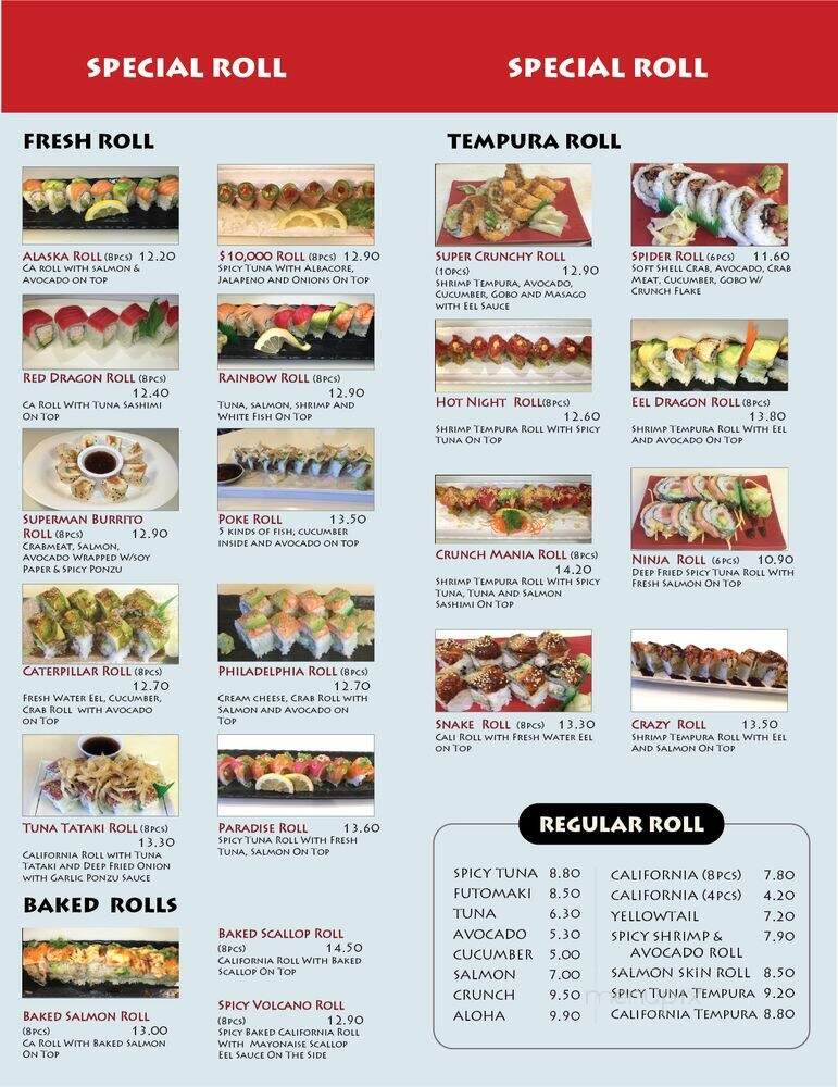 Sango Sushi Restaurant - Laguna Niguel, CA menu_pic