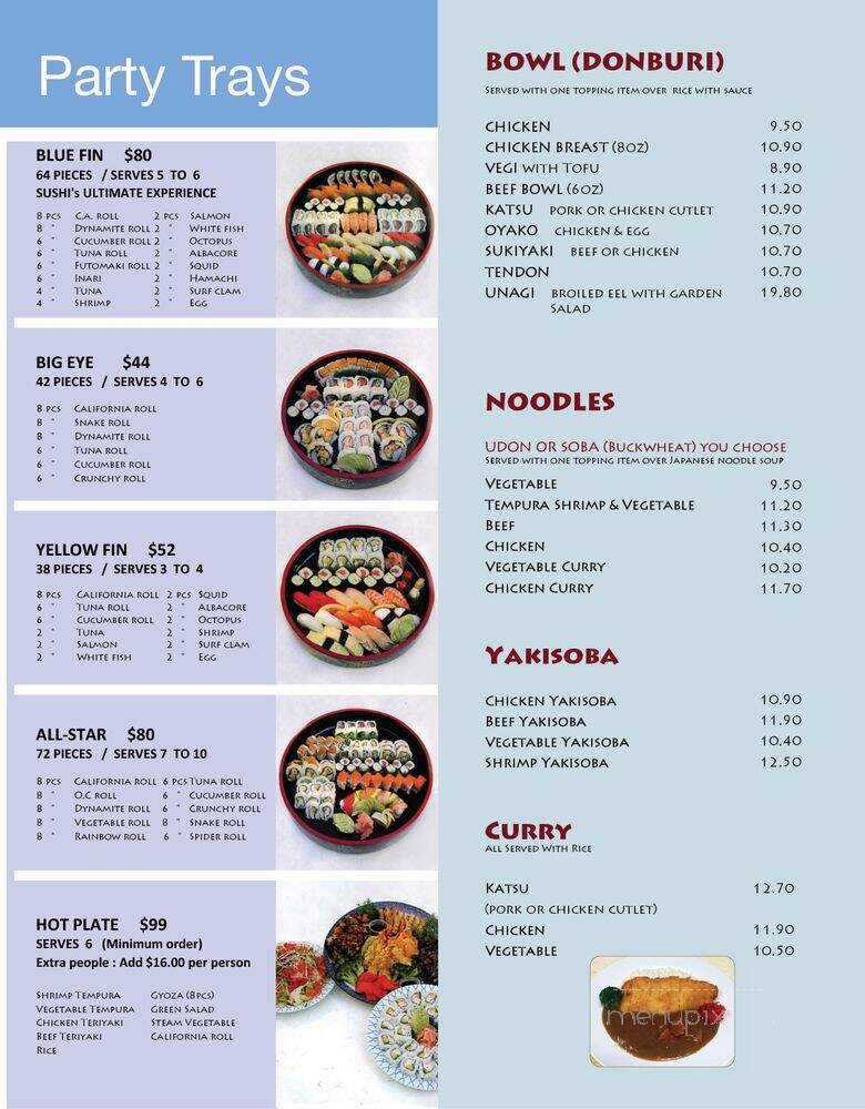 Sango Sushi Restaurant - Laguna Niguel, CA menu_pic