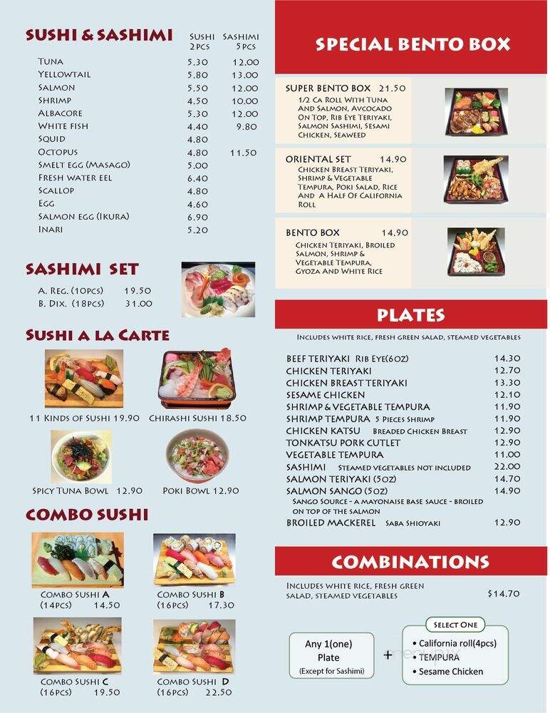 Sango Sushi Restaurant - Laguna Niguel, CA menu_pic
