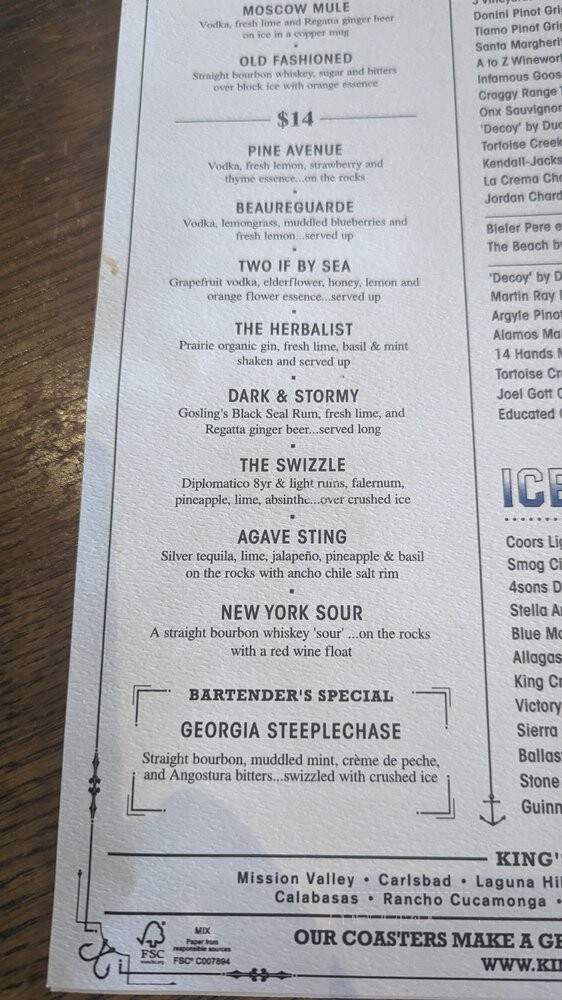 King's Fishhouse - Laguna Hills, CA menu_pic
