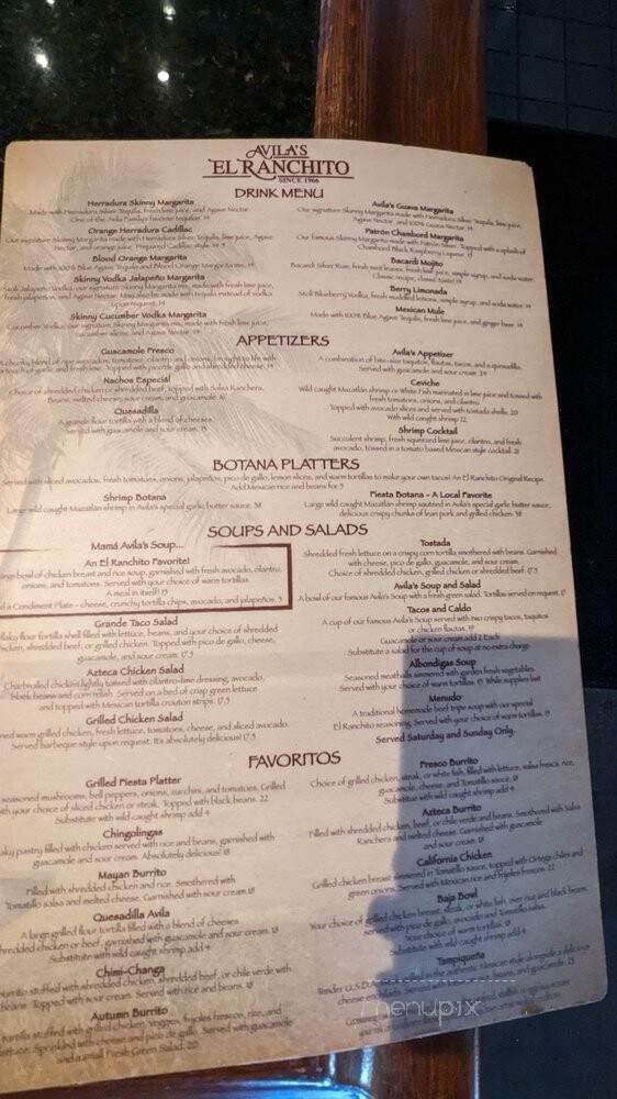Avila's El Ranchito - Laguna Niguel, CA menu_pic