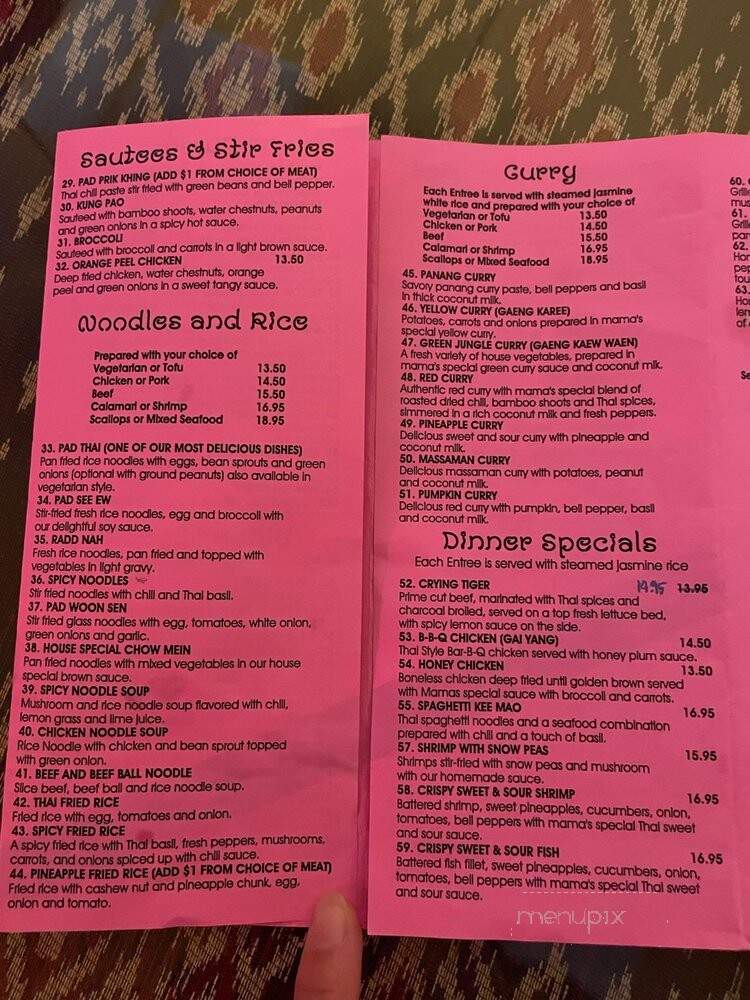 Thai Dara - Dana Point, CA menu_pic