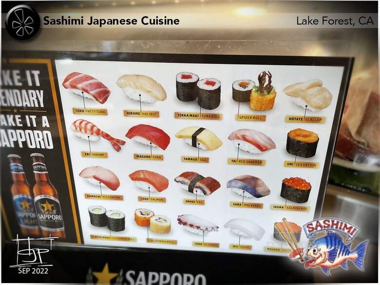 Sashimi - Mission Viejo, CA menu_pic