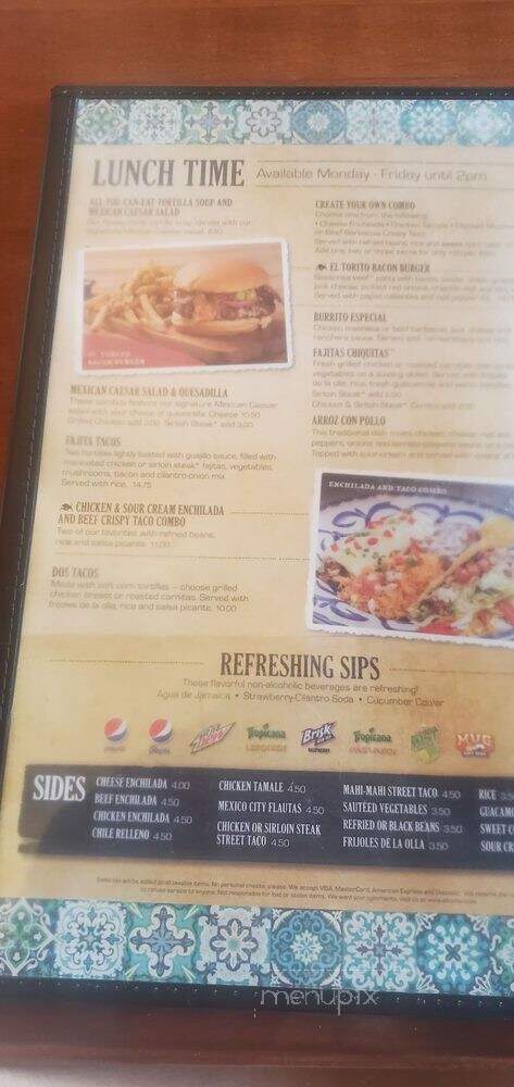 El Torito Mexican Grill - Dana Point, CA menu_pic