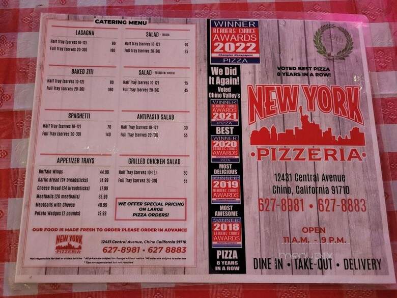 New York Pizzeria - Chino, CA