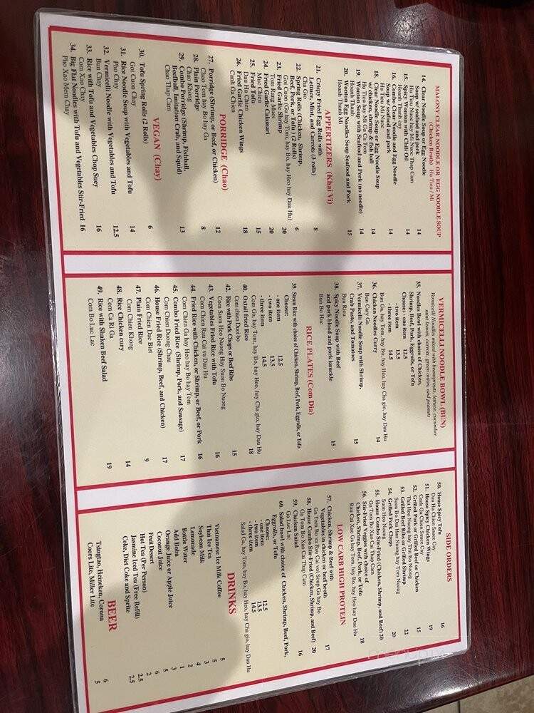 Thanh Binh II - Lake Forest, CA menu_pic