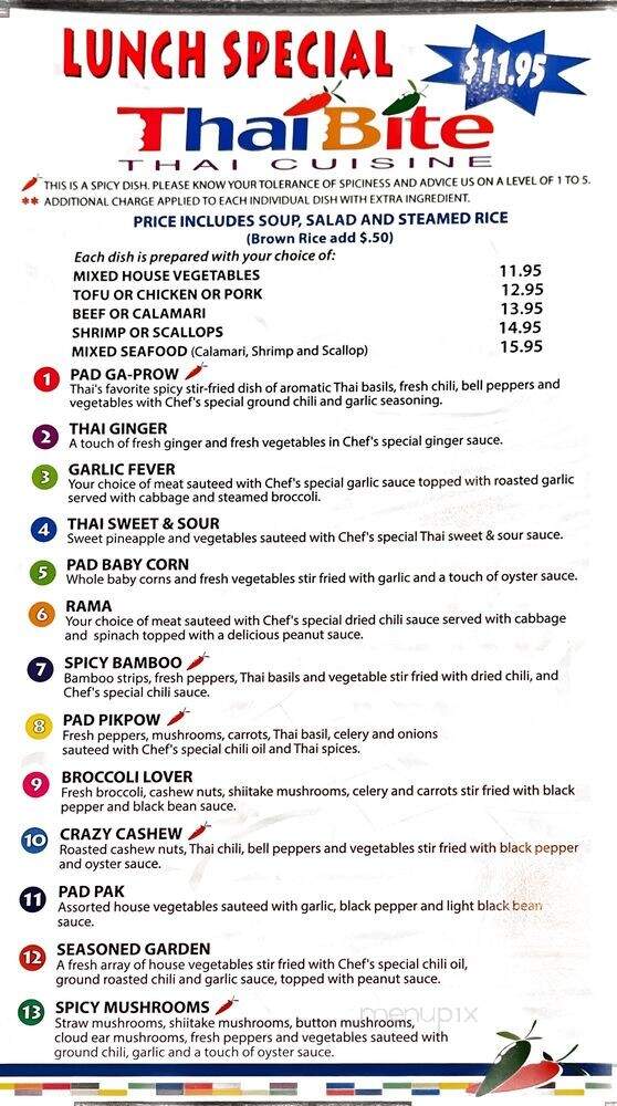 Thai Bite - Aliso Viejo, CA menu_pic