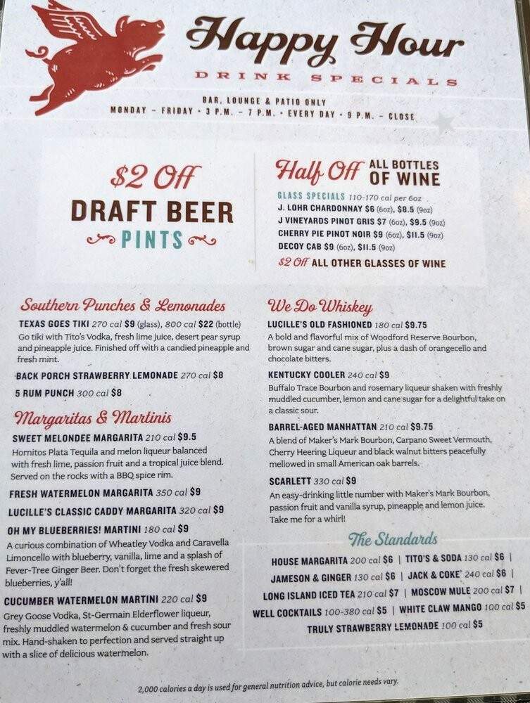 Lucille's Smokehouse BBQ - Lake Forest, CA menu_pic