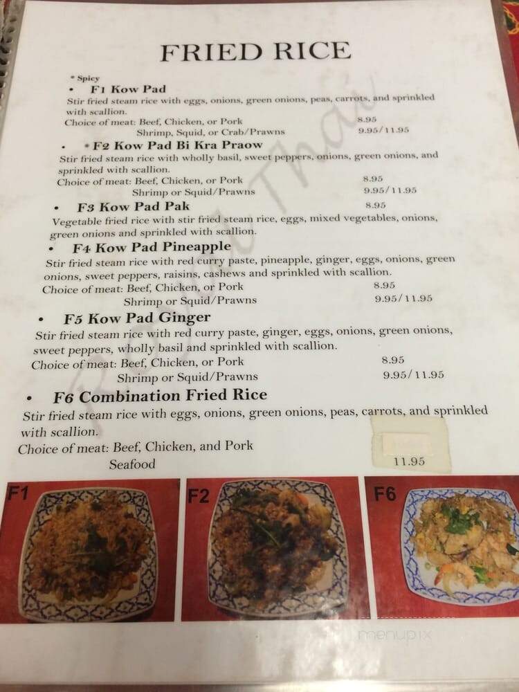Royal Thai Restaurant - Chino Hills, CA menu_pic