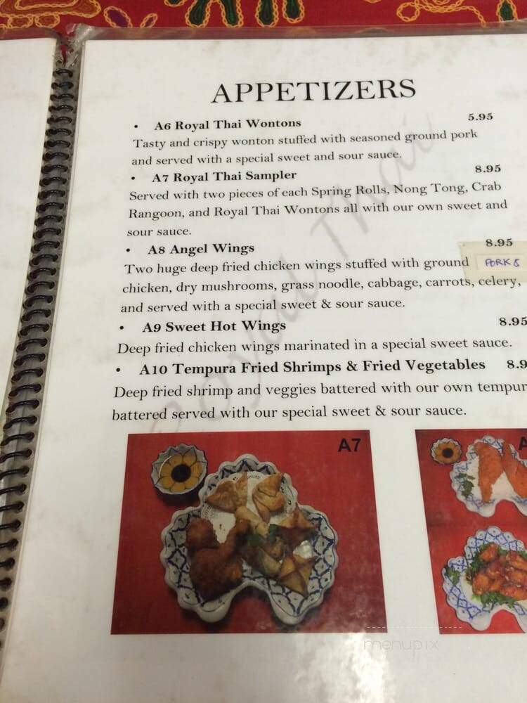Royal Thai Restaurant - Chino Hills, CA menu_pic