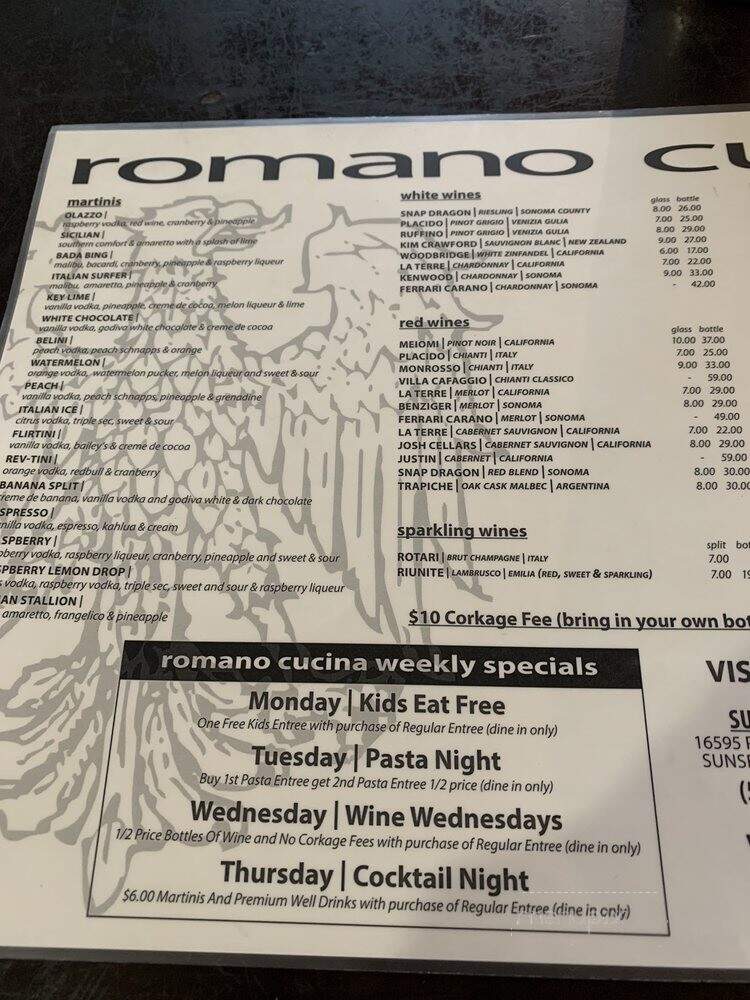 Red Cat At Mulberry St - Laguna Hills, CA menu_pic