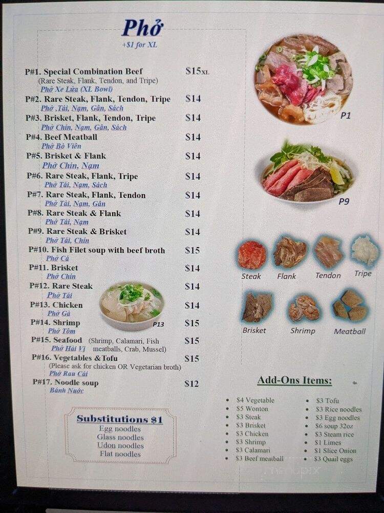 Pho Century - Upland, CA menu_pic