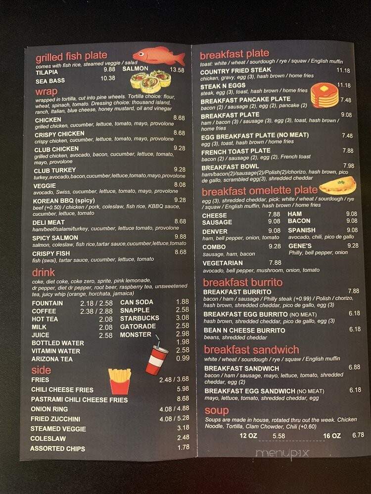Genes Grinders - La Verne, CA menu_pic