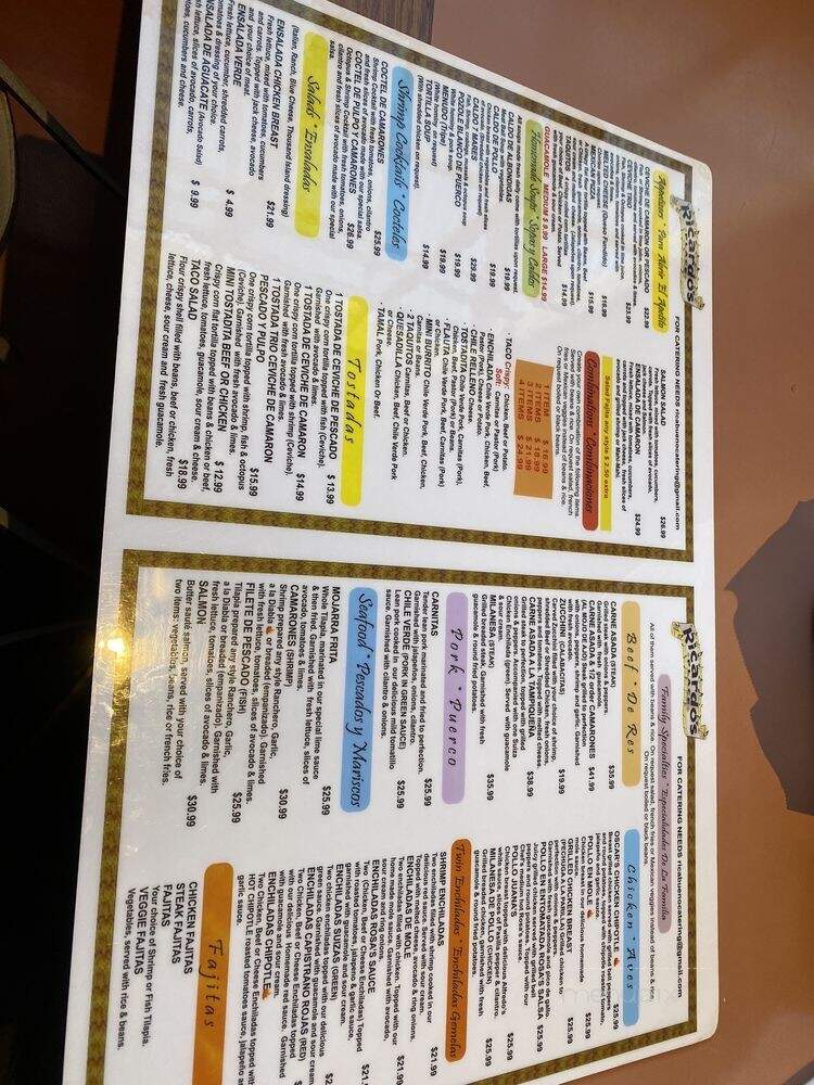 Ricardo's Place - San Juan Capistrano, CA menu_pic