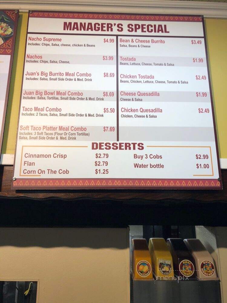Juan Pollo - Upland, CA menu_pic