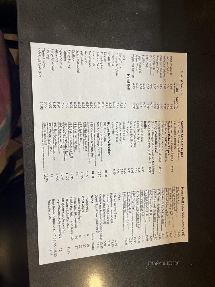 Arigato Sushi - Upland, CA menu_pic