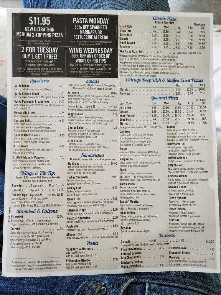 Surf Side Pizza - San Clemente, CA menu_pic