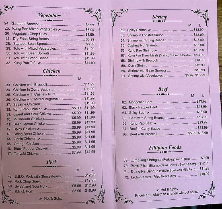 China Garden - Corona, CA menu_pic
